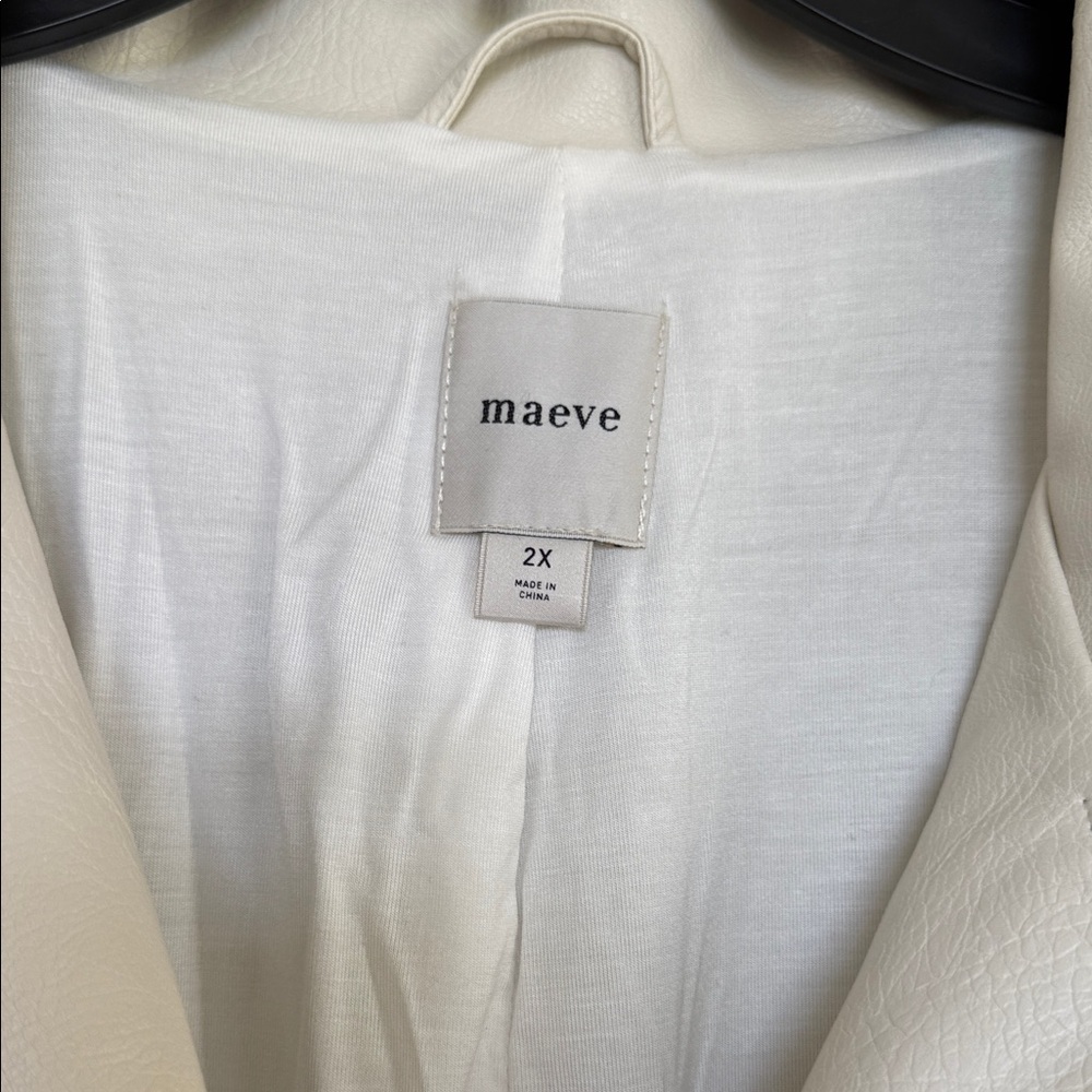Maeve Cream Leather Jacket - Picture 7 of 14